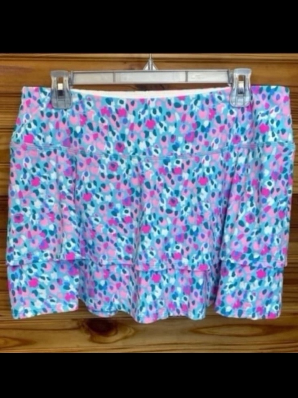 Lilly Pulitzer Luxletic Adlai Skort Multi Hottie Dottie Large athletic skirt